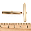 Brass Slide On End Clasp Tubes KK-N254-119G-05-3