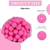 80Pcs Round Silicone Focal Beads SIL-SZ0001-24-34-2