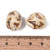Vintage Handmade Porcelain Wrinkle Beads PORC-Q006-09B-3
