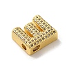 Brass Micro Pave Clear Cubic Zirconia Charms ZIRC-C009-01G-E-2