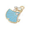 Alloy Enamel Pendants with Rhinestone FIND-Z070-07G-04-2