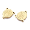 Ion Plating(IP) 201 Stainless Steel Rosary Center Connector Charms X-STAS-T064-47G-1