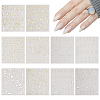 10 Sheets 10 Style Gold Stamping Wave French French Tips Nail Stickers MRMJ-HY0002-33-1