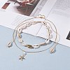 Starfish Pendant Neckelaces for Girl Women NJEW-JN03744-2