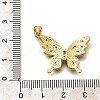 Rack Plating Brass Micro Pave Cubic Zirconia Enamel Pendants KK-L226-003G-01-3