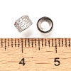 925 Sterling Silver Micro Pave Clear Cubic Zirconia Beads STER-B006-10A-P-2