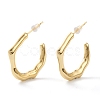 Brass Half Hoop Earrings EJEW-A056-14G-1