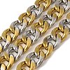 Ion Plating(IP) 201 Stainless Steel Rectangle Link Chains CHS-A012-01B-1