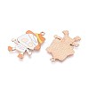 Halloween Theme Alloy Enamel Pendants ENAM-T022-54G-10-2