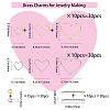 80Pcs 8 Style Brass Heart Linking Rings & Bar Links Connectors DIY-CN0002-09-2