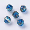 Handmade Silver Foil Lampwork Beads LAMP-J089-R04-1