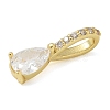 Brass Micro Pave Cubic Zirconia Pendants KK-U050-05G-02-2