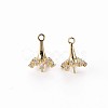 Brass Micro Pave Clear Cubic Zirconia Peg Bails Charms LS-KK-Q765-011-NF-1