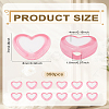 350pcs Heart Acrylic Beads TACR-LP0001-01-2