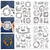 4 Sheets 11.6x8.2 Inch Stick and Stitch Embroidery Patterns DIY-WH0455-070-1