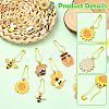 20Pcs Bees Theme Alloy Enamel Locking Stitch Marker HJEW-CJ00066-3
