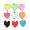 Brass Enamel Pendants ZIRC-M108-40-G-1