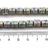 Electroplated Natural Lava Rock Beads Strands G-A251-A01-01F-4