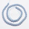 Natural Angelite Beads Strands G-P217-31-6mm-2