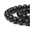 Natural Shungite Beads Strands G-I271-C03-12mm-3