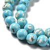 Synthetic Turquoise and Sea Shell Assembled Beads Strands G-D482-01E-07-4