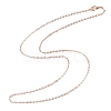 Brass Cable Chains Necklace Making MAK-N029-01RG-4