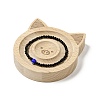 Beech Wooden Bangle Bracelet Finger Ring Diplay Holder Tray BDIS-D002-03B-01-5