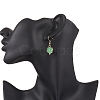 Clover Alloy Enamel Dangle Earrings EJEW-JE06614-3