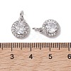 Brass Micro Pave Clear Cubic Zirconia Charms X-KK-K360-16P-3
