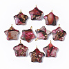 Assembled Synthetic Imperial Jasper and Bronzite Pendants G-S366-002D-1