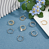 SUPERFINDINGS 8Pcs 4 Style Rack Plating Brass Open Cuff Ring Settings KK-FH0006-84-4