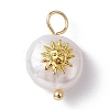 Natural Pearl Pendants PALLOY-JF02200-04-2