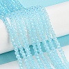 Baking Paint Transparent Glass Beads Strands DGLA-A034-J2mm-B02-2