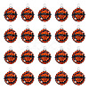 20Pcs Round Polymer Clay Rhinestone Pendants PALLOY-OC00049-1
