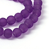 Baking Paint Transparent Glass Bead Strands GLAA-S031-8mm-36-3