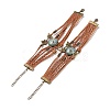 PU Leather Multi-strand Bracelet MAND-PW0001-40B-2
