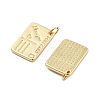 Brass Postcard Pendants KK-Q006-08G-2