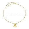 26Pcs Ion Plating(IP) Initial Letter 304 Stainless Steel Pendant Necklace NJEW-R265-05G-2