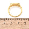 Brass Micro Pave Cubic Zirconia Cuff Open Rings for Women RJEW-F217-06G-2