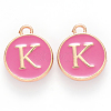 Golden Plated Alloy Enamel Charms X-ENAM-S118-08K-1