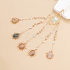 Glass Teardrop Hanging Ornaments PW-WG70020-01-5