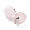 Natural Rose Quartz Pendants G-Z022-01N-3