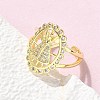 Brass Micro Pave Cubic Zirconia Cuff Rings RJEW-P149-01B-G-3