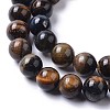 Grade AB Natural Blue Tiger Eye(Dyed & Heated) Beads Strands G-I261-D01-10mm-3