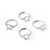 Adjustable Brass Finger Ring Components KK-L193-08P-1