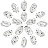 16Pcs 2 Style Oval with Moon & Star 304 Stainless Steel Cabochons STAS-DC0002-66-1