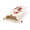 Christmas Theme Cotton Fabric Cloth Bag ABAG-H104-A04-3