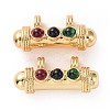 Brass Micro Pave Cubic Zirconia Pendants FIND-A012-01G-A-1