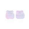 Two Tone Transparent Spray Painted Glass Beads GLAA-T022-22-C04-4
