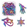 12Pcs 3 Style Plated Alloy Pendants FIND-LS0001-44MC-1